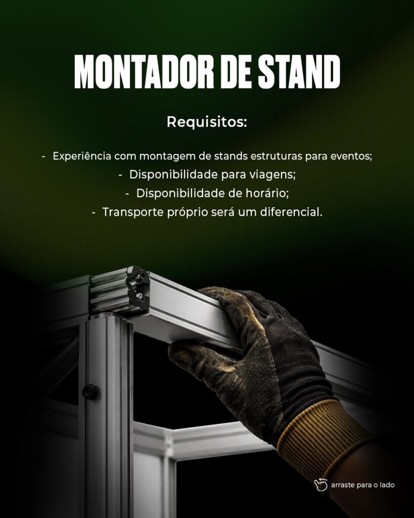 Vaga de emprego para Montador de Stand