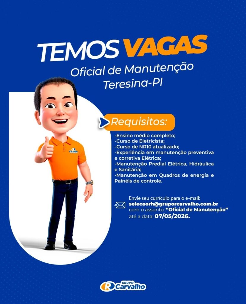 Vaga de emprego para Oficial de Manutenção