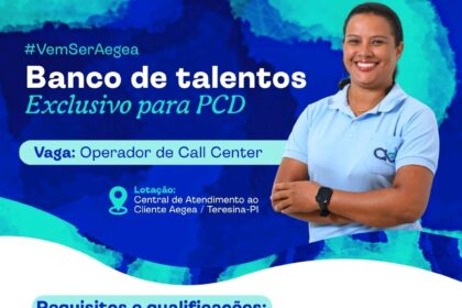 Vaga de emprego para Operador de Call Center (PCD)