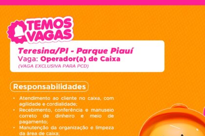 Vaga de emprego para Operador(a) de Caixa (PCD)