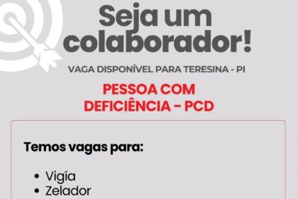 Vaga de emprego para PCD