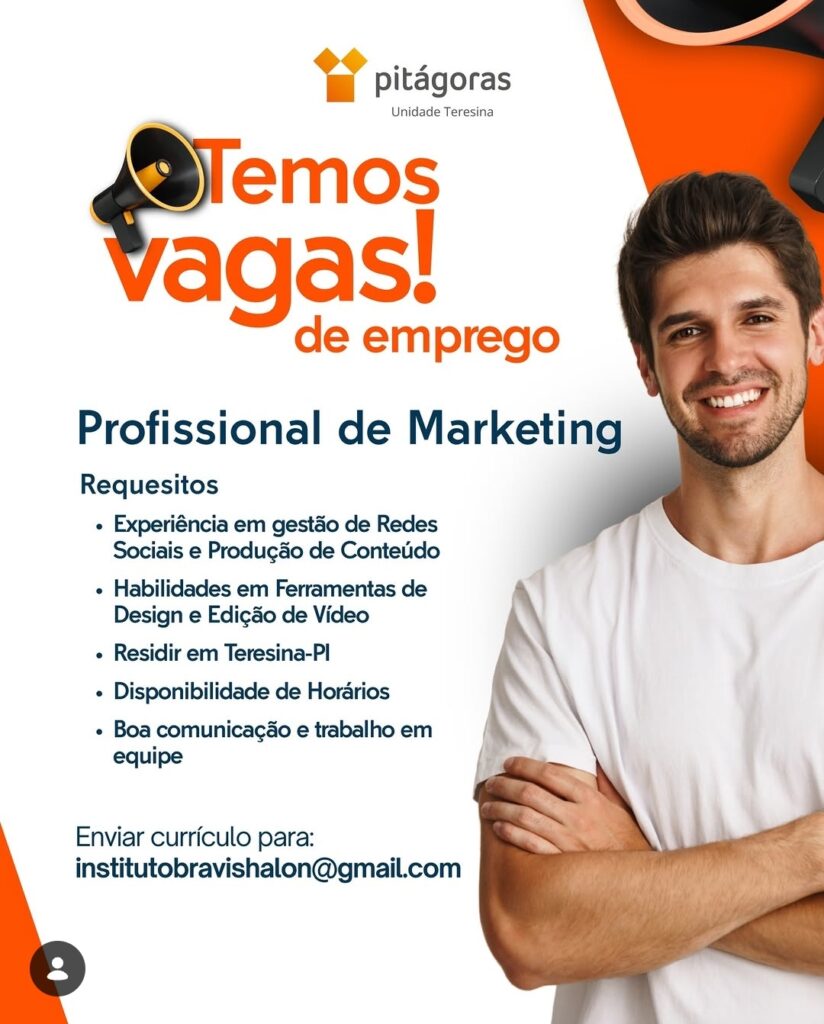 Vaga de emprego para Profissional de Marketing