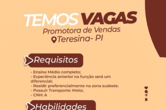 Vaga de emprego para Promotora de Vendas