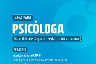Vaga de emprego para Psicóloga