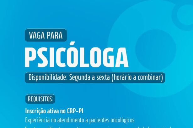 Vaga de emprego para Psicóloga