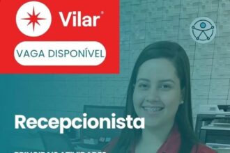 Vaga de emprego para Recepcionista