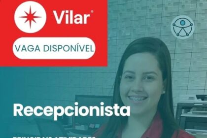 Vaga de emprego para Recepcionista