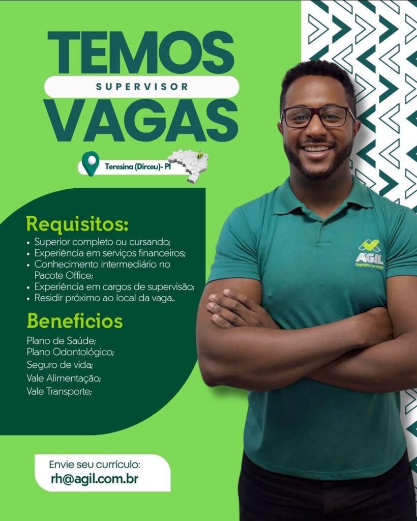 Vaga de emprego para Supervisor