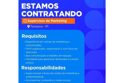 Vaga de emprego para Supervisor(a) de Marketing