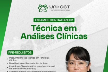 Vaga de emprego para Técnica em Análises Clínicas