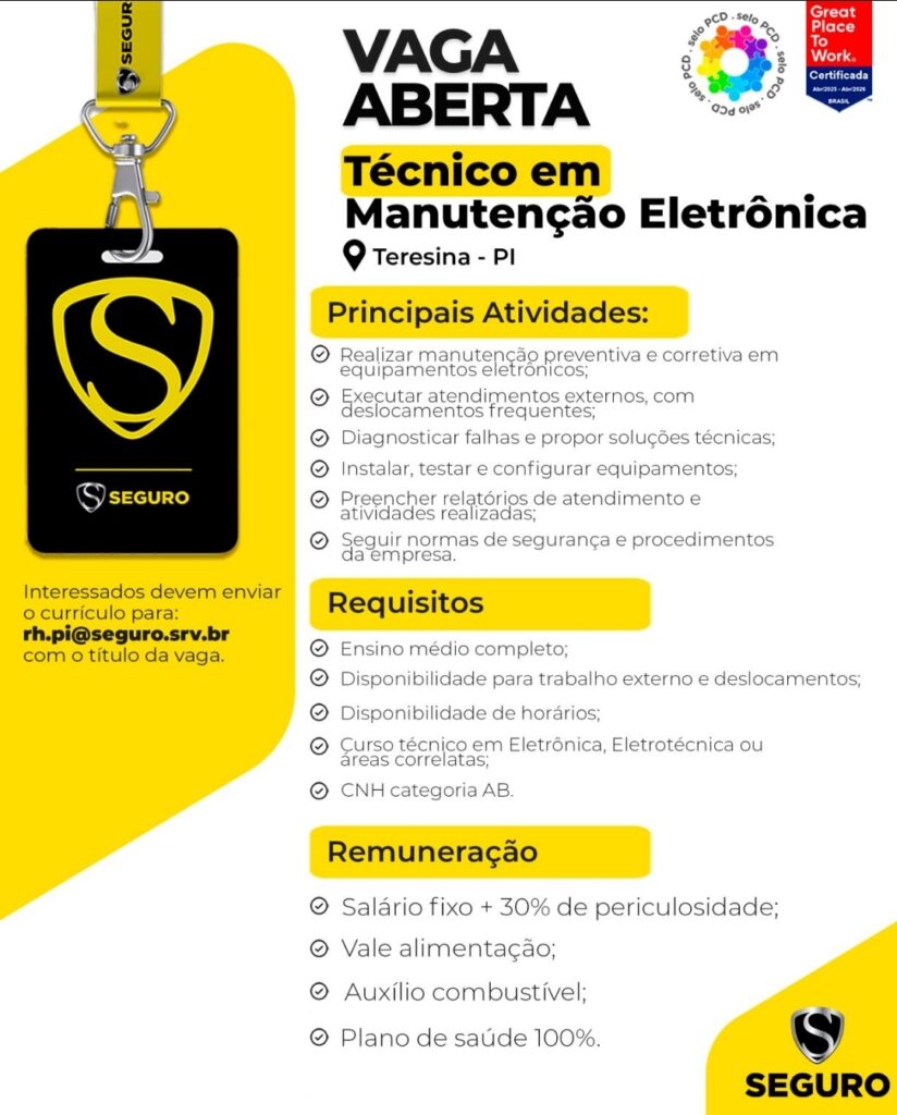 Vaga de emprego para Técnico em Manutenção Eletrônica