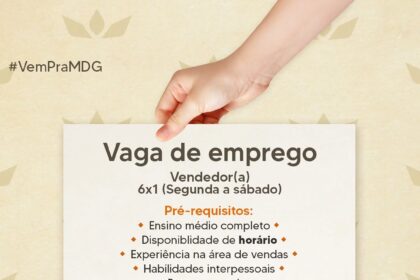 Vaga de emprego para Vendedor(a)