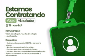 Vaga de emprego para Vistoriador em Timon