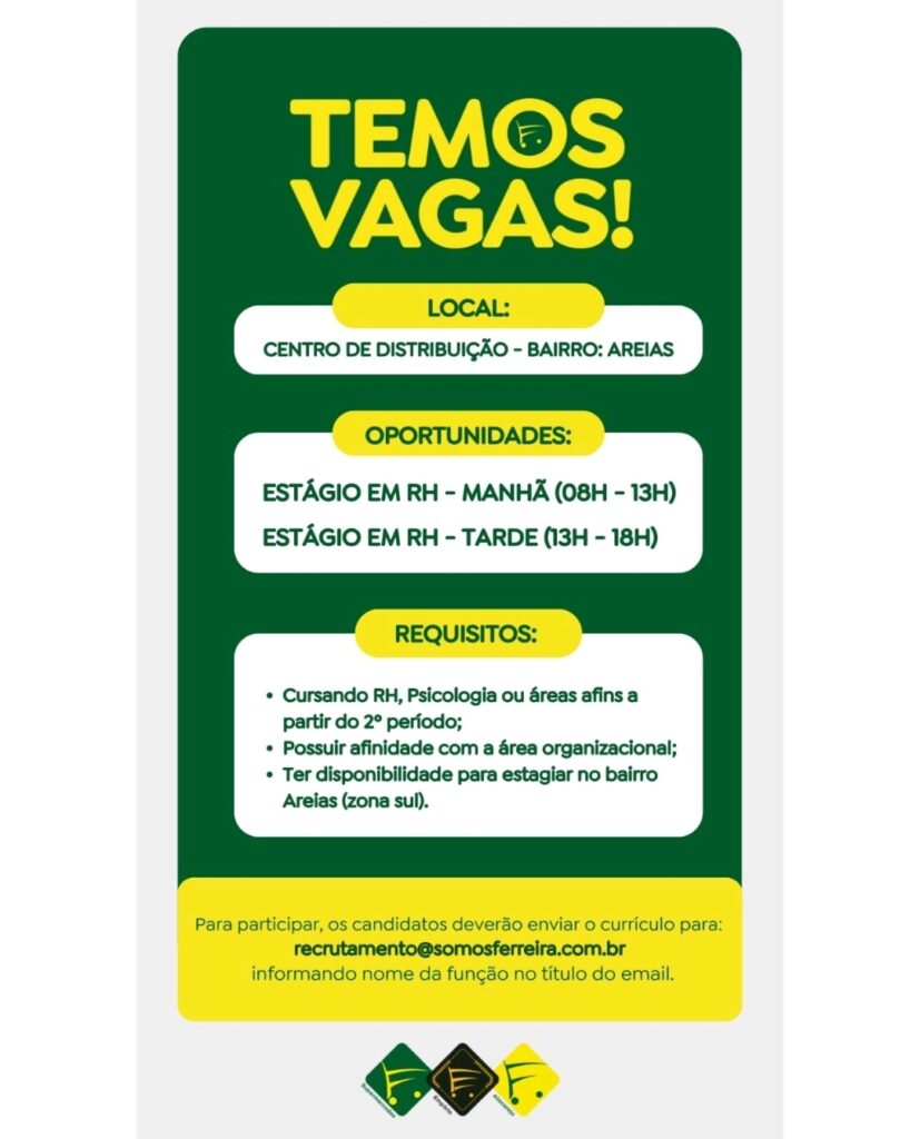 Vagas de Estágio para RH 