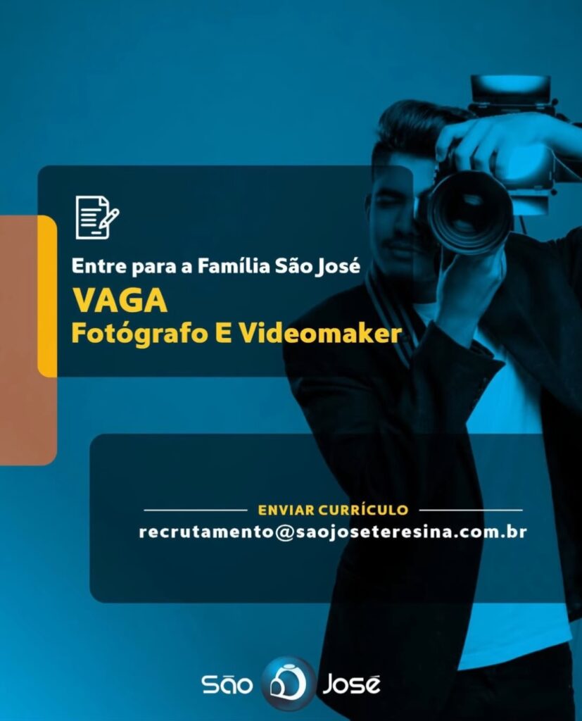 Vagas de emprego para Fotográfo e Videomaker
