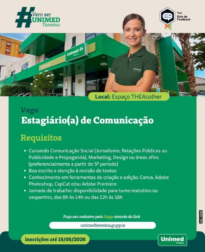 Vaga de Estágio para Comunicação