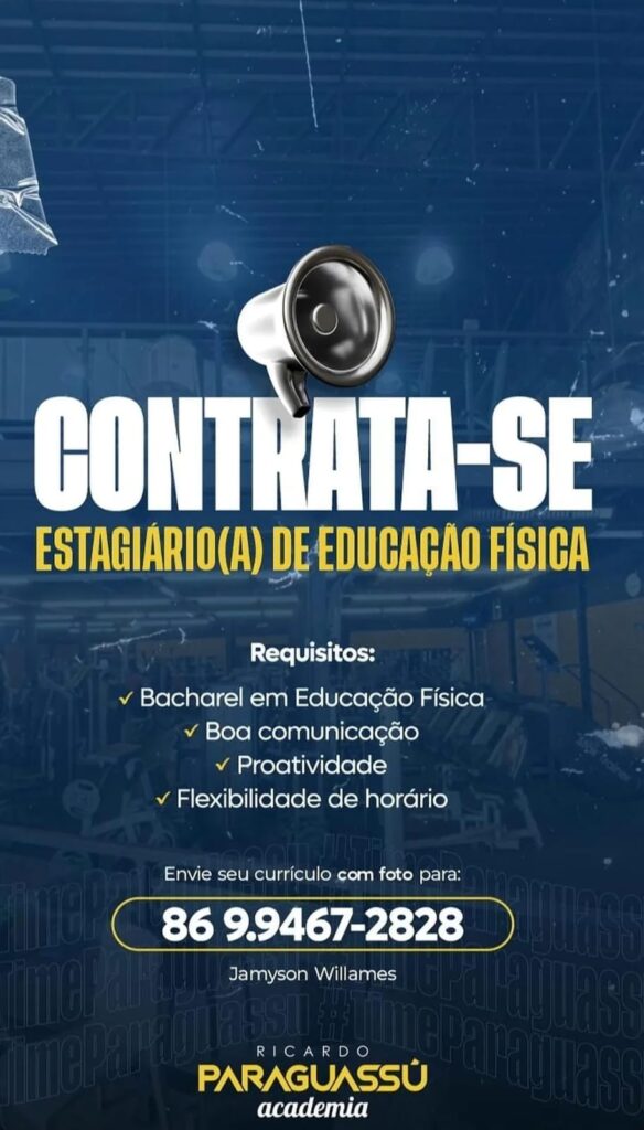 Vaga de Estágio para Educação Física 
