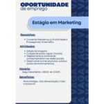 Vaga de Estágio para Marketing 