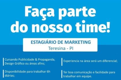 Vaga de Estágio para Marketing