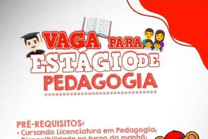 Vaga de Estágio para Pedagógia