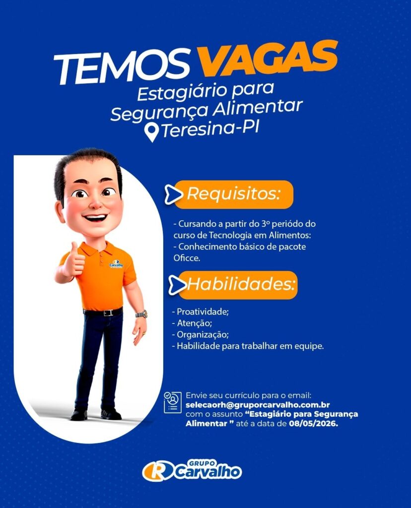 Vaga de Estágio para Segurança Alimentar