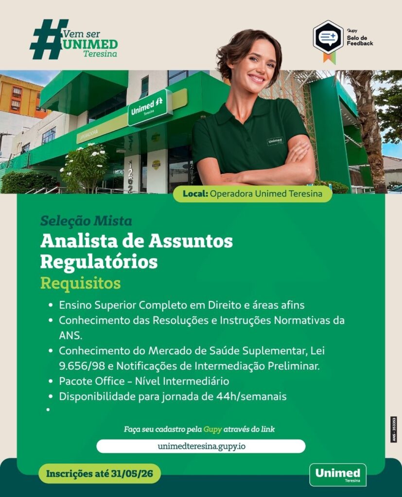 Vaga de emprego para Analista de Assuntos Regulatórios