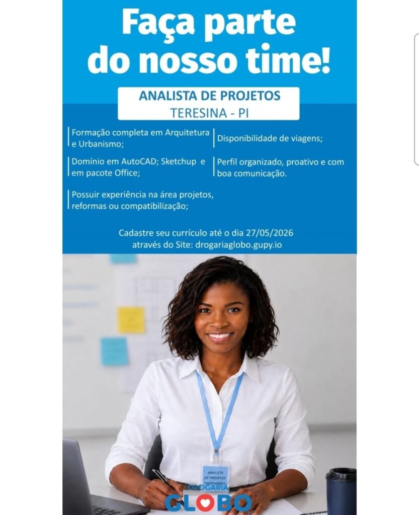 Vaga de emprego para Analista de Projetos