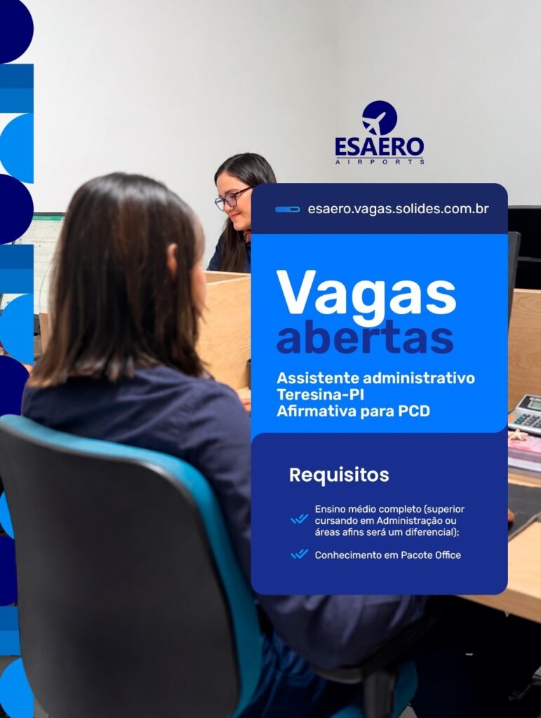 Vaga de emprego para Assistente Adm (PCD)