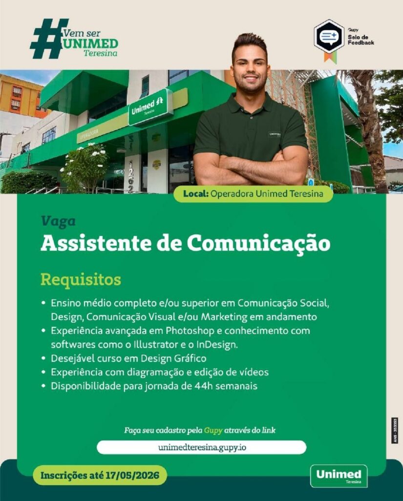 Vaga de emprego para Assistente de Comunicação