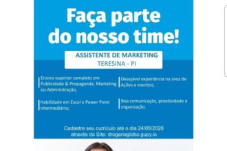 Vaga de emprego para Assistente de Marketing