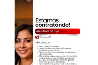 Vaga de emprego para Atendente de Loja