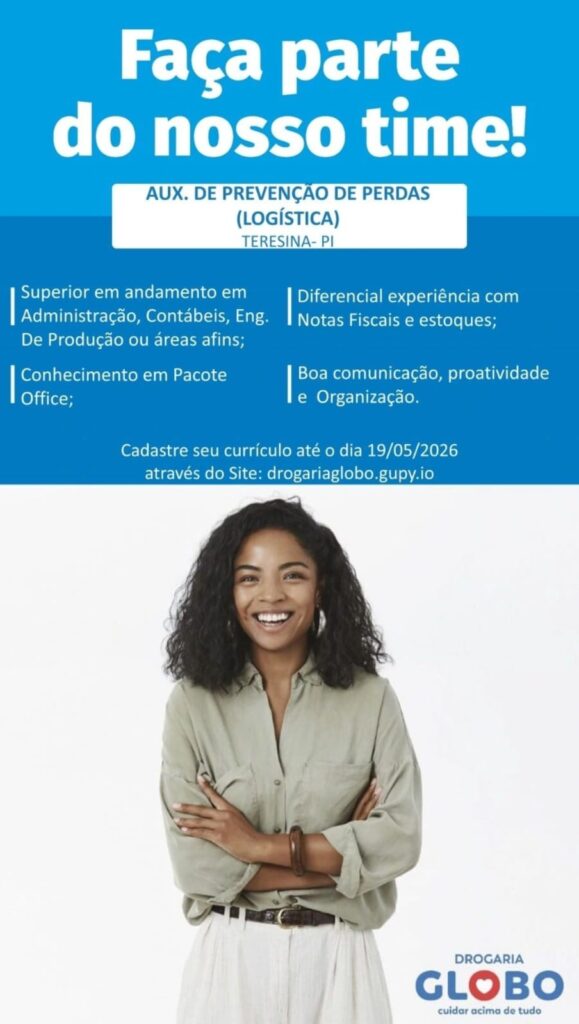 Vaga de emprego para Aux. de Prevenção de Perdas