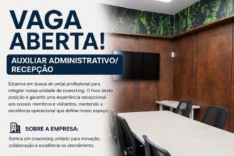 Vaga de emprego para Auxiliar ADM/Recepcão