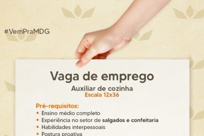 Vaga de emprego para Auxiliar de Cozinha