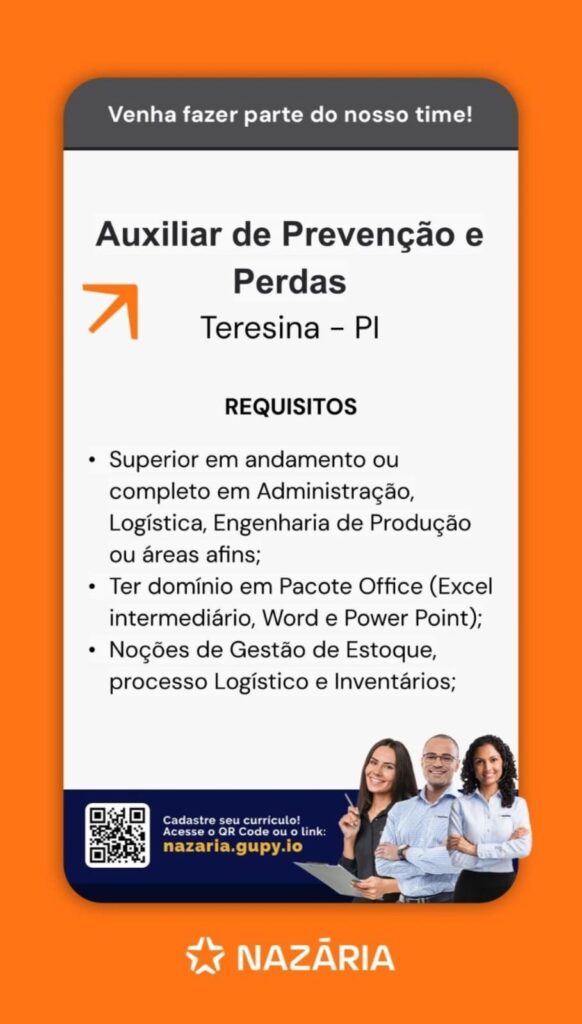Vaga de emprego para Auxiliar de Prevenção e Perdas