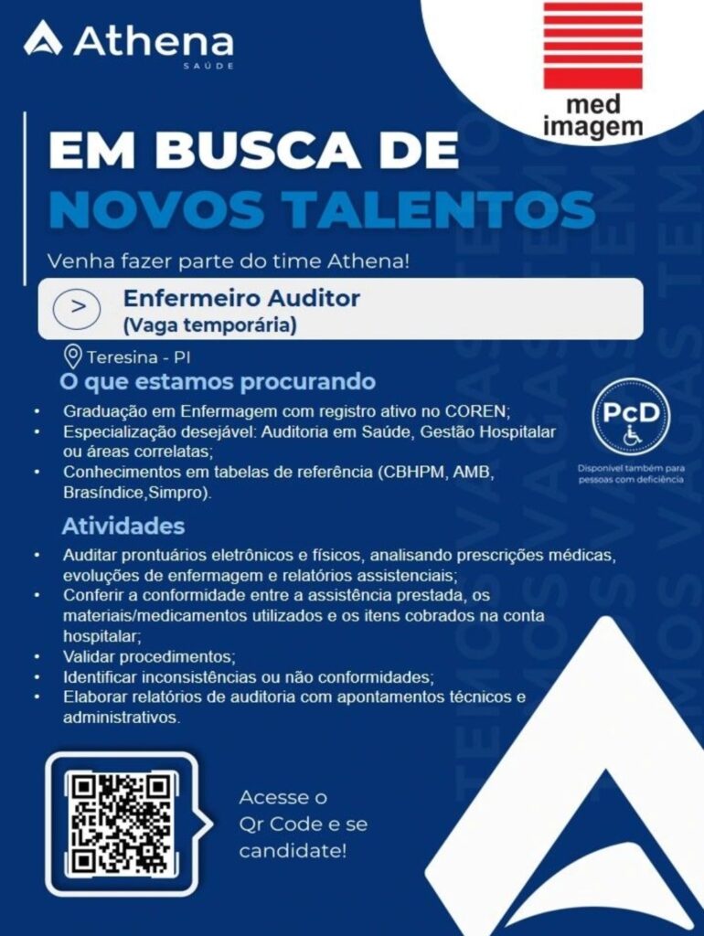 Vaga de emprego para Enfermeiro Auditor