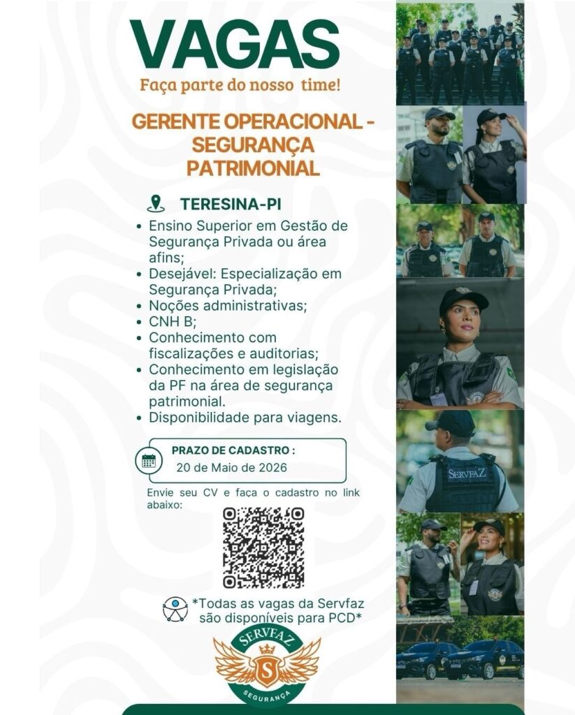 Vaga de emprego para Gerente Operacional