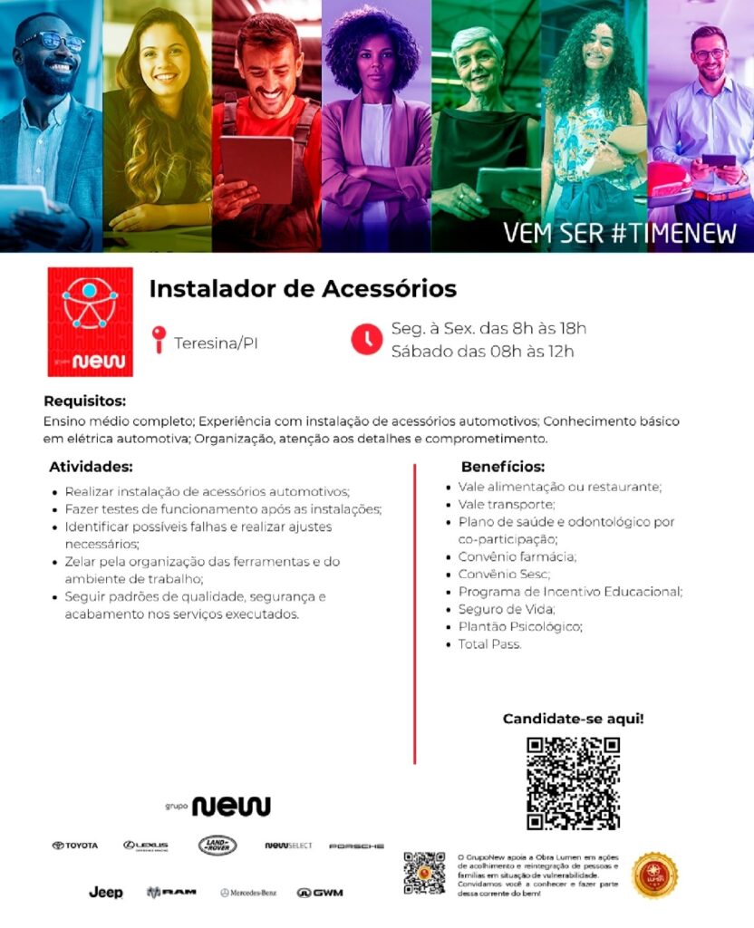 Vaga de emprego para Instalador de Acessórios