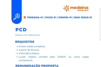 Vaga de emprego para PCD no Piauí