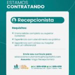 Vaga de emprego para Recepcionista