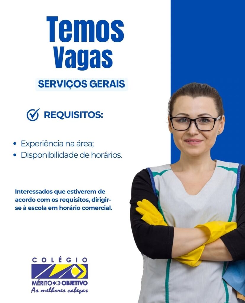 Vaga de emprego para Serviços Gerais