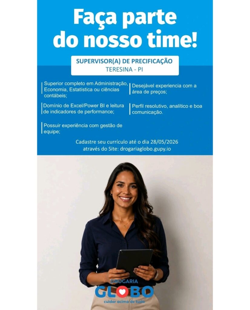 Vaga de emprego para Supervisor(a) de Precificação