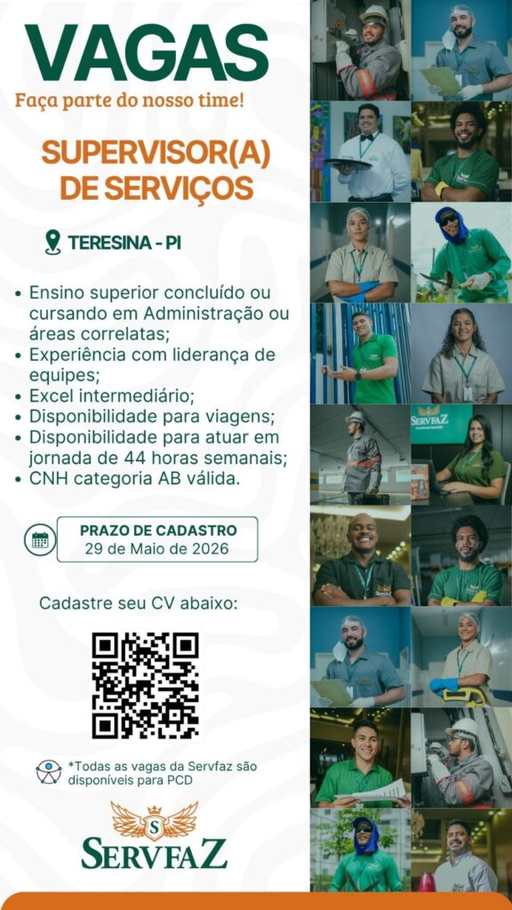 Vaga de emprego para Supervisor(a) de Serviços