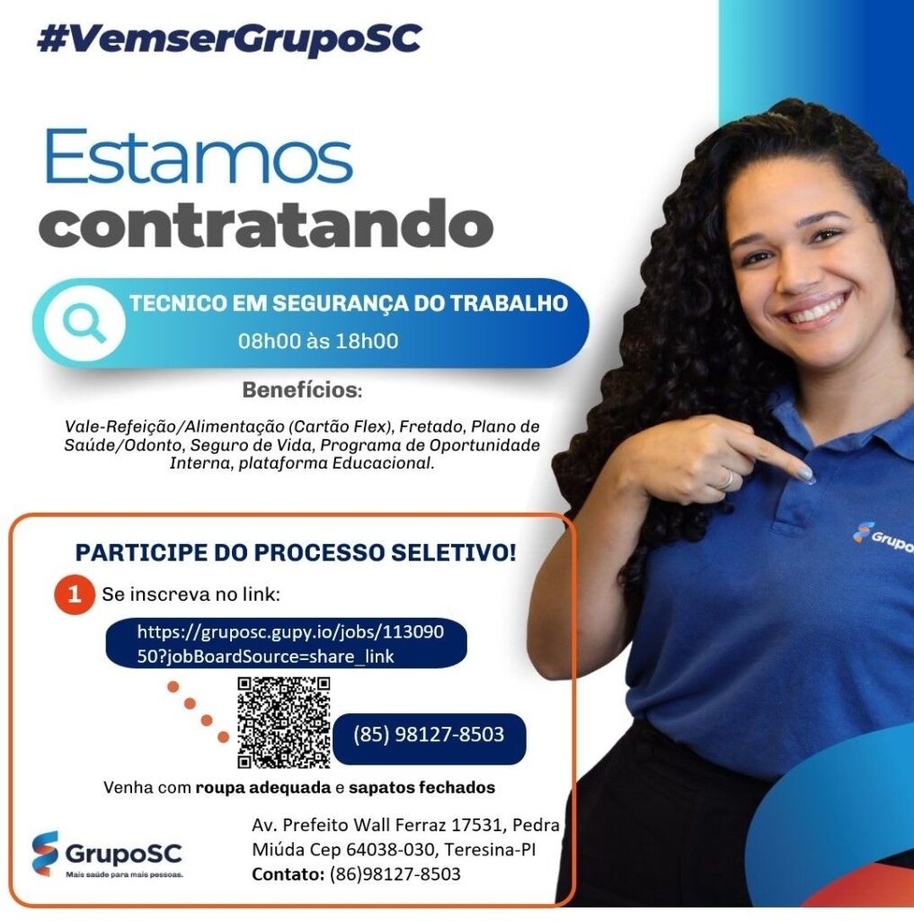 Vaga de emprego para Técnico de Segurança do Trabalho