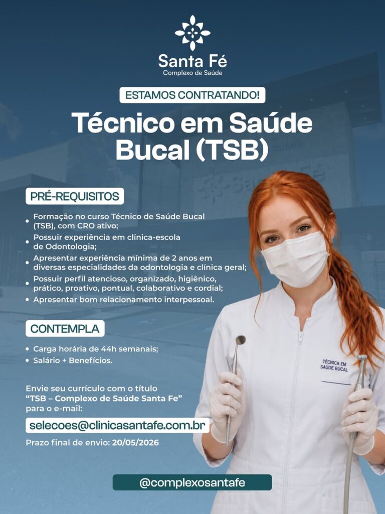Vaga de emprego para Técnico em Saúde Bucal