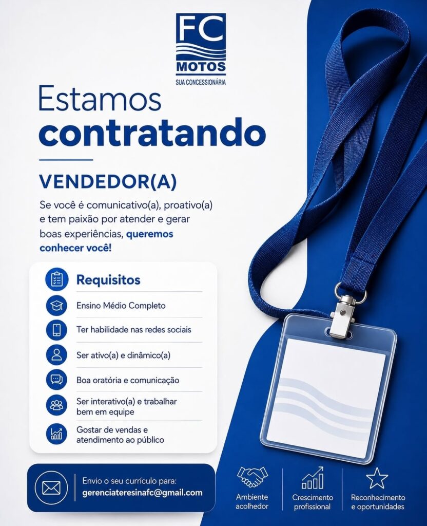 Vaga de emprego para Vendedor(a)