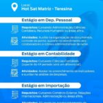 Vagas de Estágio para DP, Contabilidade e Importação