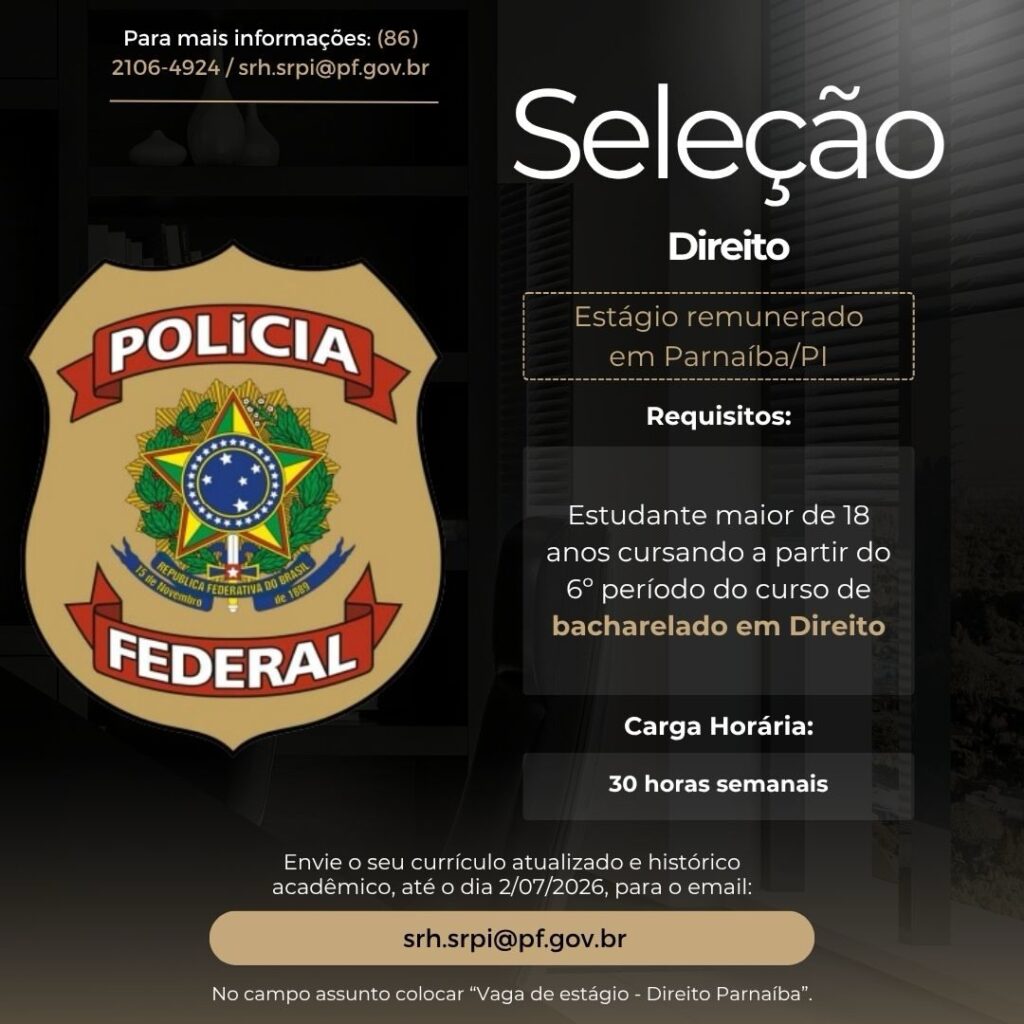 Vaga de Estágio para Direito em Parnaíba