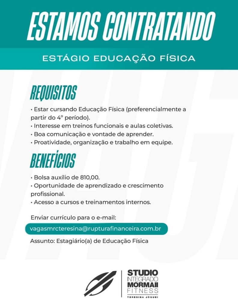 Vaga de Estágio para Ed. Física