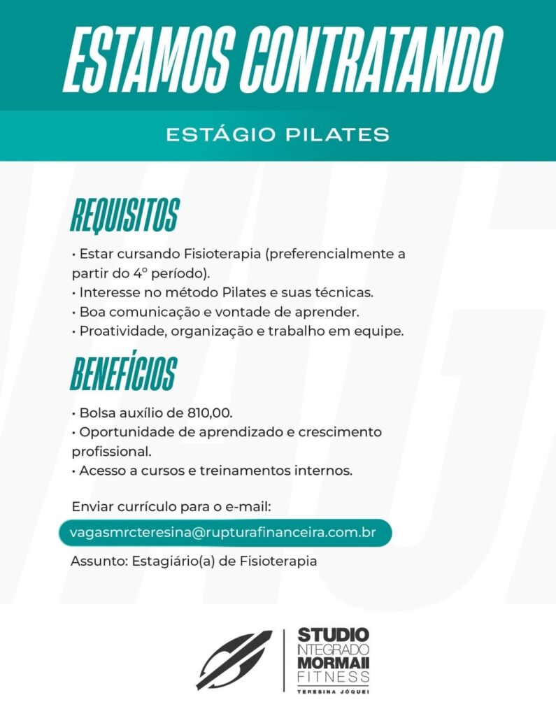 Vaga de Estágio para Pilates 